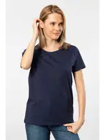 Wtshirt London Pamuklu Kısa Kollu Kadın Tshirt Lacivert