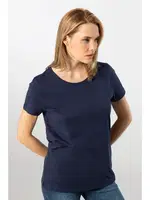 Wtshirt London Pamuklu Kısa Kollu Kadın Tshirt Lacivert farklı açı