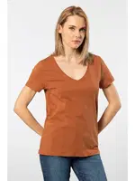 Derin V Yaka Kısa Kollu Kadın Tshirt Wtshirt Milano farklı açı
