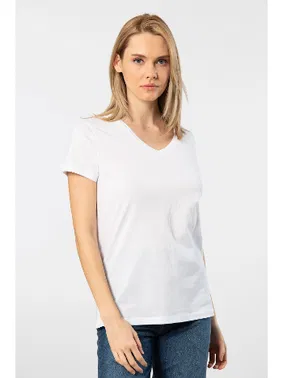 Wtshirt Kısa Kollu Beyaz V Yaka Kadın Tshirt Wtshirt Venice - Alternatif Görünüm