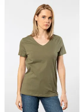 Wtshirt Wtshirt Venice V Yaka Pamuklu Kadın Tshirt