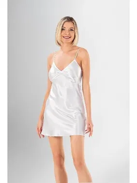 Ahu Lingerie Yakası Büzgülü Gecelik 2Li Kısa Sabahlık Takımı Ahu Loriva 1961 - Alternatif Görünüm