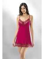 Yakası Etek Ucu Kadın Dantelli Gecelik Takımı Kota 6204  Fuşya