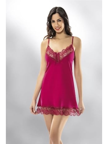 Yakası Etek Ucu Kadın Dantelli Gecelik Takımı Kota 6204 