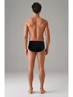 Yazı Baskılı Basic Erkek Külot Slip Doreanse 1023 Siyah detay görünüm