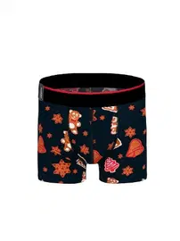 Darkzone Yeni Yıl Figürleri Desenli Yılbaşı Erkek Boxer (Dijital Baskılı) Darkzone DZNNY0002