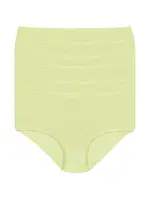 Yeşil 6'lı Paket Likralı İz Yapmaz Kadın Bato Külot Yıldız 3742 Yeşil