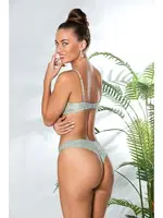 Yeşil Dekolte Sütyen ve Slip Takım Gallipoli MGP 31772 Mint Yeşil detay görünüm