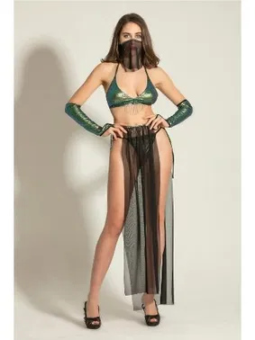 Gallipoli Yeşil Payetli Dansöz Kız Kostümü Gallipoli MGP6456
