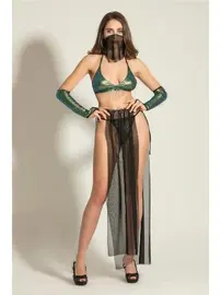 Gallipoli Yeşil Payetli Dansöz Kız Kostümü Gallipoli MGP6456