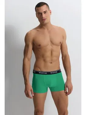Wooster Yeşil Strech Cotton Erkek Boxer Wooster W-062 - 3 Adet