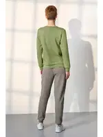 Yeşil Sweatshirt Gri Jogger Kadın Eşofman Takımı Doreanse 25K4049 detay görünüm