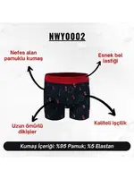 Yılbaşı Desenli Kırmızı Boxer Darkzone NWY0002 detay görünüm