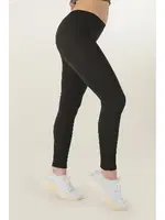 Yüksek Bel Desenli Spor Seamless Tayt Miorre 999-ZZ0135 Siyah