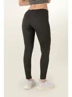 Yüksek Bel Desenli Spor Seamless Tayt Miorre 999-ZZ0135 Siyah farklı açı