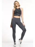 Yüksek Bel File Detaylı Kadın Spor Tayt Miorre 001-016344 Antrasit detay görünüm