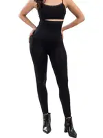 Yüksek Bel Korse Tayt Pera Fitol 8020 Siyah görsel 4