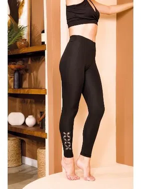 Lady Yüksek Bel Taş Detaylı Dalgıç Kumaş Tayt Lady 8216 - Alternatif Görünüm