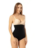 Yüksek Bel Vücut Şekillendirici Etkili Premium Lazer Korse Miss Modinn 9010 Siyah farklı açı