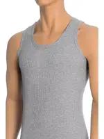 %100 Pamuk Erkek Kaşkorse Atlet ÖTS 1224 Gri detay görünüm