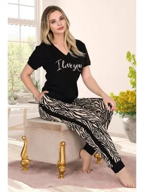 Lady Zebra Uzun Kollu Lady Pijama Takımı 11660 - Alternatif Görünüm