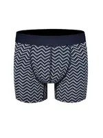 Zikzak Desenli Lacivert Erkek Boxer Darkzone DZN2640