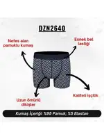 Zikzak Desenli Lacivert Erkek Boxer Darkzone DZN2640 detay görünüm