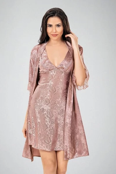 2li Gecelik Sabahlık Vizon Takım Ahu 7739