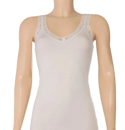 3Lü Modal Askıları Dantelli Kadın Ekru Atlet Yıldız 2262