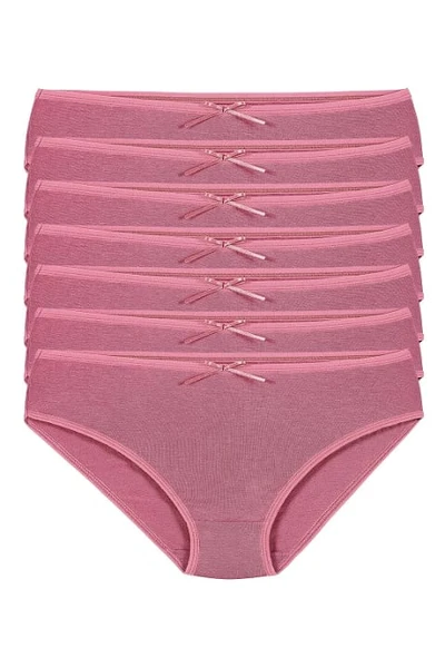 6'lı Paket Bambu Bikini Pembe Külot Yıldız 3909