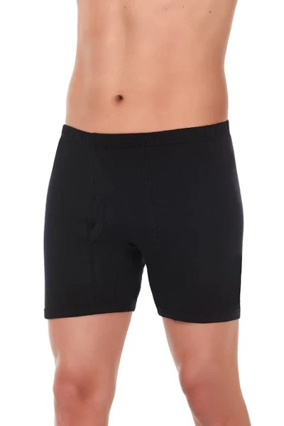 6'lı Paket Pamuk Süprem Paçalı Erkek Siyah Boxer Yıldız 140