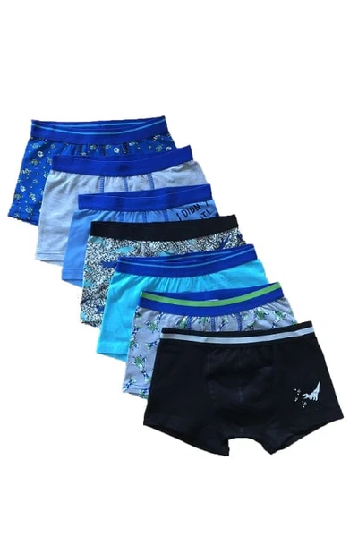 7-8 Yaş Erkek Çocuk 7'li Karışık Desen Boxer Darkzone 70078