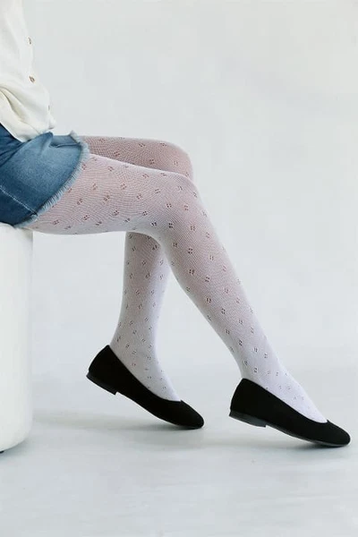 Ada Çocuk Külotlu Çorap 4 Nokta Beyaz Daymod D2122121