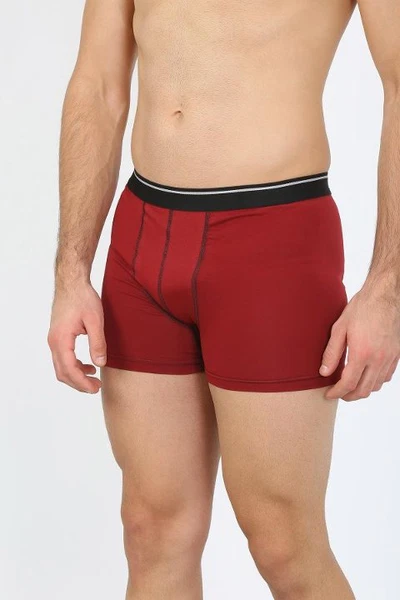 Erkek Pamuklu Bordo Boxer Külot Akbeniz 40133