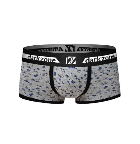 Biyeli Joystick Desenli Gri Erkek Boxer Darkzone DZN3214