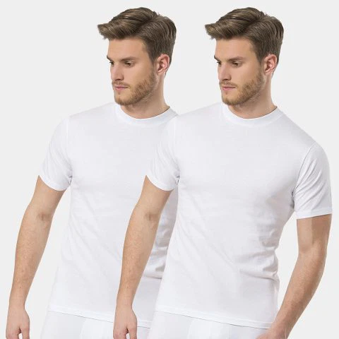 2Li Bisiklet Yaka Kısa Kollu Erkek Fanila Türen 103