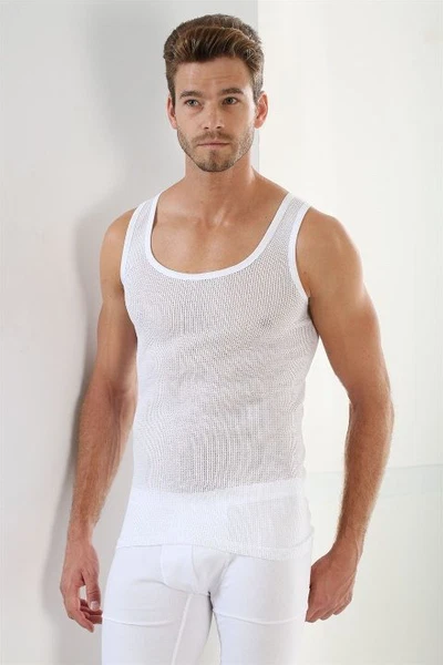 Erkek Beyaz File Atlet Arma Yıldız 1121