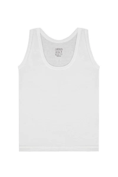 Erkek Çocuk Beyaz Penye Atlet Arma Yıldız 5502