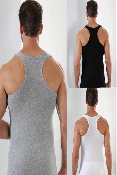 Erkek Renkli Ribana Sporcu Atlet 3lü Paket Arma Yıldız 1008 - 3 ADET