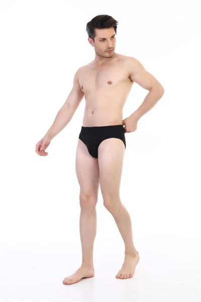 Erkek Süprem Siyah Slip Çift Kaplan 741