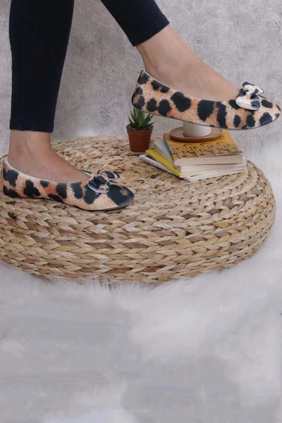 Leopar Desenli Ev Babet Patik Anıl 1463