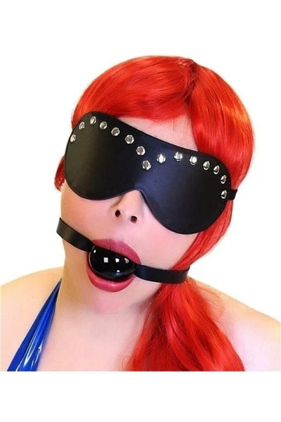 Fantezi Göz Bandı Ağız Topu Harness Set missisX 6045