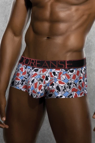 Geniş Bel Latikli İskambil Zar Desenli Mini Erkek Boxer Doreanse 1769