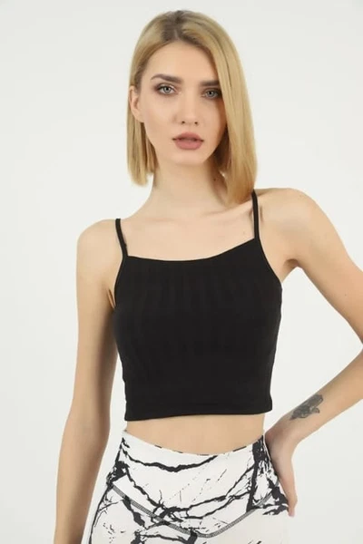İp Askılı Fitilli Kadın Crop Anıt 2205