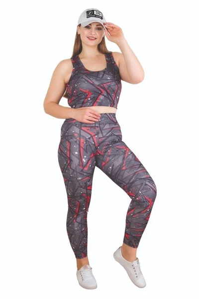 Kadın Büyük Beden Tayt Büstiyer Fitness Spor Takım Lady 1508