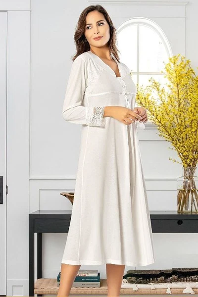 Kadın Uzun Kollu Hamile Lohusa Gecelik XSES 2550