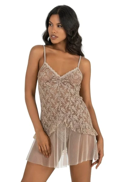 Kısa Tül İnce Askılı Gecelik Ahu Primoda 4212