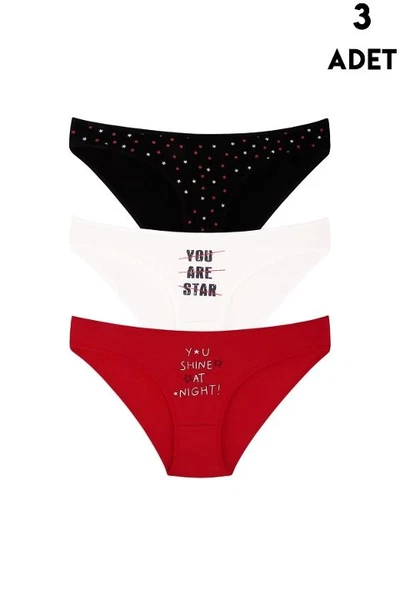 Pamuklu Slip Külot 3'lü Koza Biat KZ35000-636