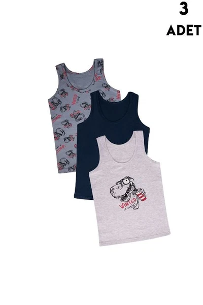 3lü Erkek Çocuk Renkli Atlet Koza Biat KZ82000-157