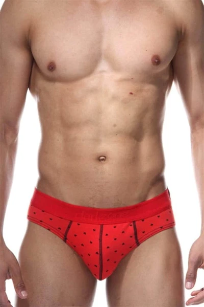 Lastikli Kalp Desenli Kırmızı Erkek Slip Darkzone DZN6336